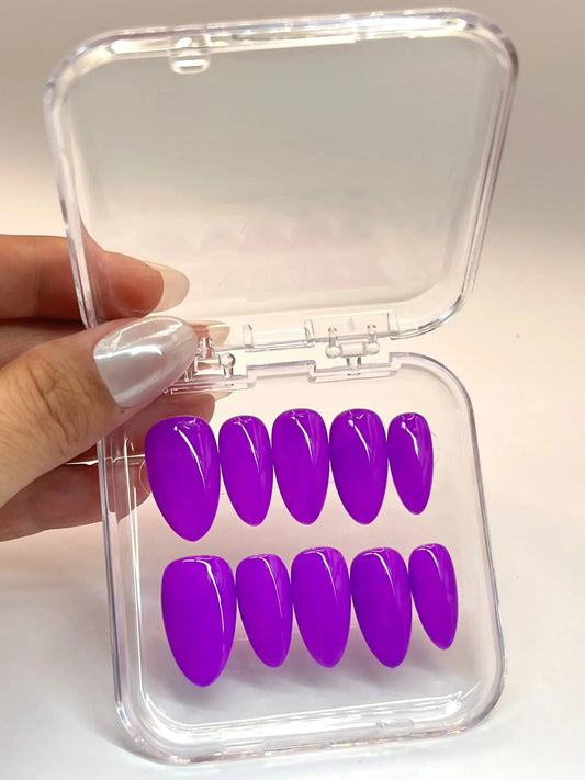 Solid Purple Letty Does Nails